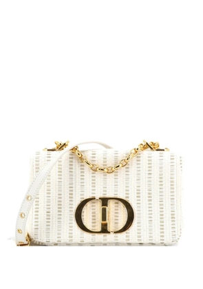 Christian Dior Pre-Owned Caro Bag Macrocannage Tweed Small crossbody bag - Neutrals