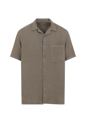 Canali pocket linen shirt - Brown