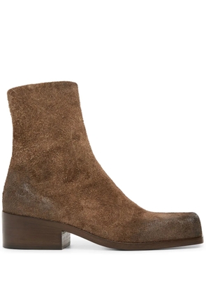 Marsèll Cassello square-toe suede ankle boots - Brown