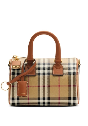 Burberry mini check bowling bag - Neutrals