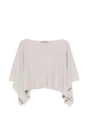 D.Exterior boat-neck bolero - Neutrals