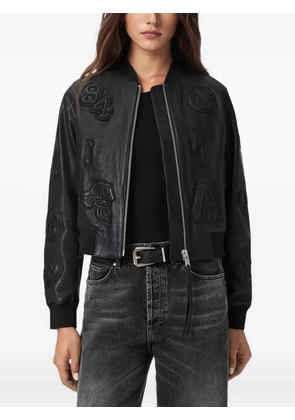AllSaints Orten 94 appliquéd bomber jacket - Black