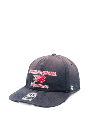 Represent x 47 Nothing Tougher distressed baseball cap - Blue