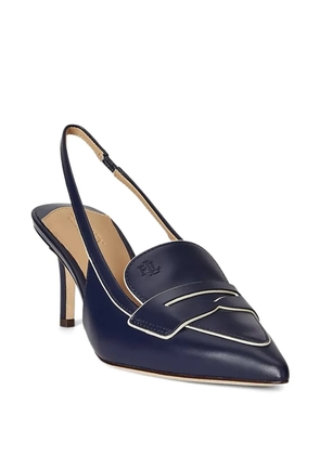 Lauren Ralph Lauren pointed penny-detail pumps - Blue