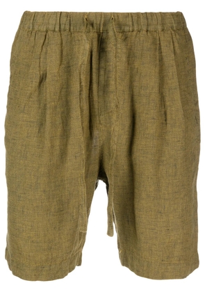 Massimo Alba drawstring linen shorts - Green