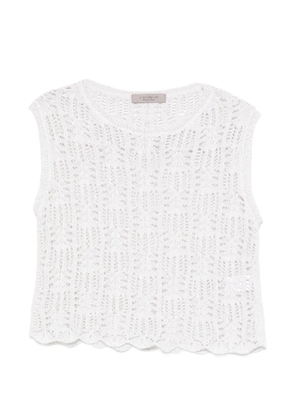 D.Exterior crochet top - White