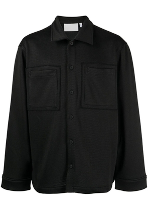 Off Duty Tiller mesh-design shirt - Black