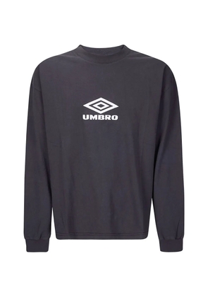 UMBRO logo-embroidered long-sleeve T-shirt - Black