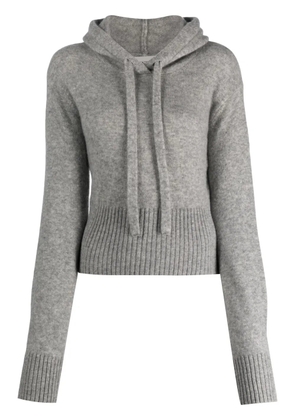Laneus cropped cashmere-blend hoodie - Grey
