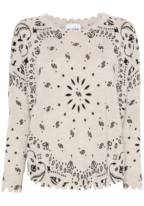kujten bandana-print sweater - Neutrals