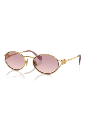 Miu Miu Eyewear oval-frame sunglasses - Gold