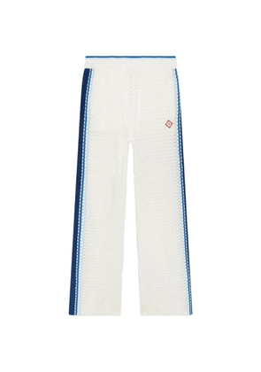 Casablanca side-stripe knitted trousers - White