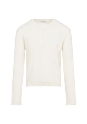 OUR LEGACY button ribbed T-shirt - Neutrals