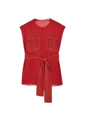 JOSEPH button patch-pocket top - Red