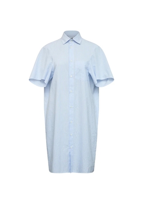 MM6 Maison Margiela short-sleeve striped shirt mini dress - Blue