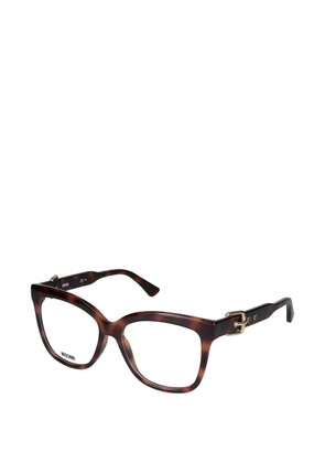 Moschino buckle cat-eye glasses - Brown
