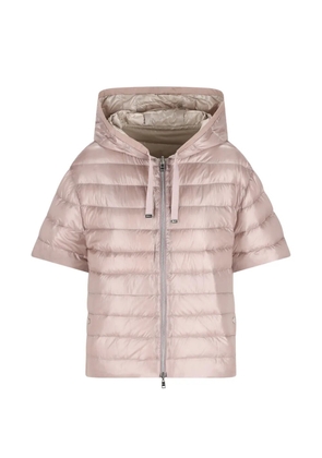 Herno hooded short-sleeve coat - Pink