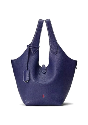 Polo Ralph Lauren Polo Play logo-embroidered charm-detail tote bag - Blue