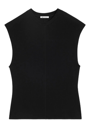 AMI Paris zigzag stitching sleeveless vest - Black