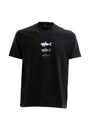 Paul & Shark shark-print T-shirt - Black