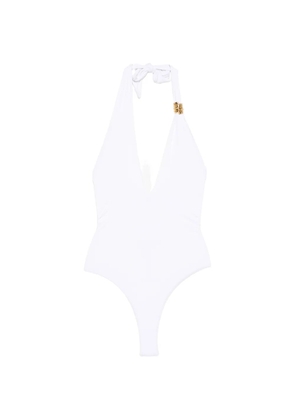 Elisabetta Franchi halterneck swimsuit - White