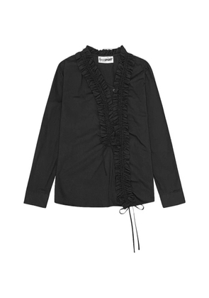 OpéraSPORT ruffled tie shirt - Black