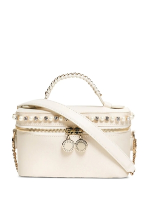 Stella McCartney Falabella pearl-embellished bag - Neutrals