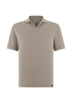 Boggi Milano jacquard open-collar polo shirt - Neutrals