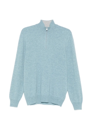 Gran Sasso zip-fastening long-sleeve sweater - Blue