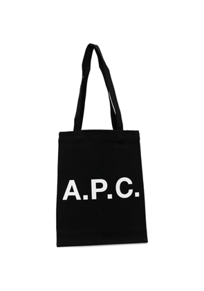 A.P.C. text shoulder bag - Black