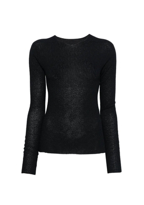 Issey Miyake round-neck long-sleeve top - Black