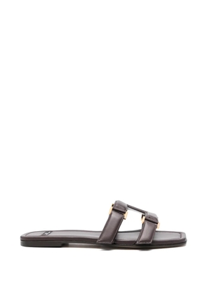 Elisabetta Franchi buckle strap sandals - Brown