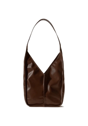 Hereu Calella contrast-stitch shoulder bag - Brown