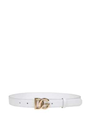 Dolce & Gabbana logo-buckle belt - White