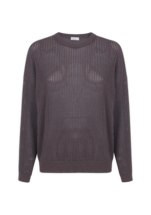 Brunello Cucinelli open-knit sweater - Brown
