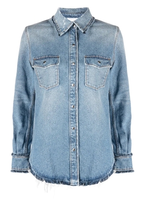 Chloé frayed denim shirt - Blue
