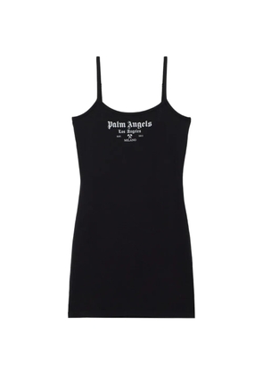 Palm Angels Milan LA logo-detail mini dress - Black