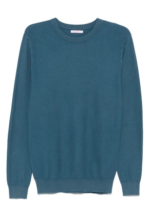 Sun68 piqué-weave cotton sweater - Blue