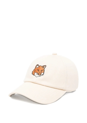 Maison Kitsuné fox-embroidered baseball cap - Neutrals