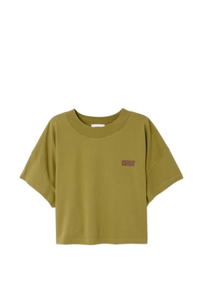 American Vintage Gixy short-sleeved round-neck cotton T-shirt - Green