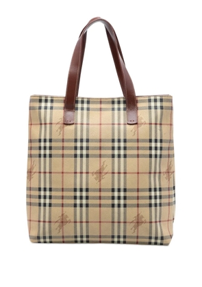 Burberry Pre-Owned 2000-2017 Haymarket Check Coated Canvas tote bag - Brown