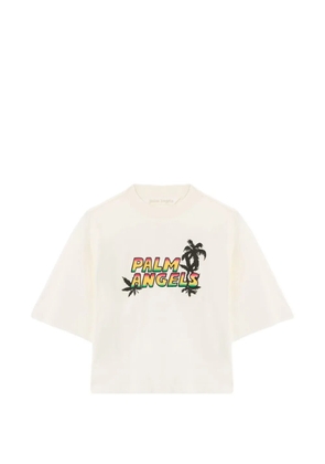 Palm Angels Sunset graphic boxy T-shirt - Neutrals