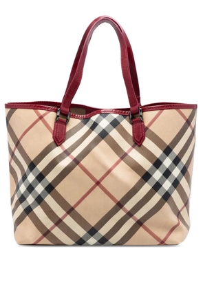 Burberry Pre-Owned 2000-2017 Supernova Check Coated Canvas tote bag - Brown