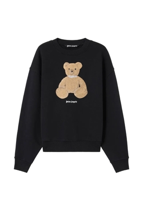 Palm Angels textured bear graphic sweatshirt - Black