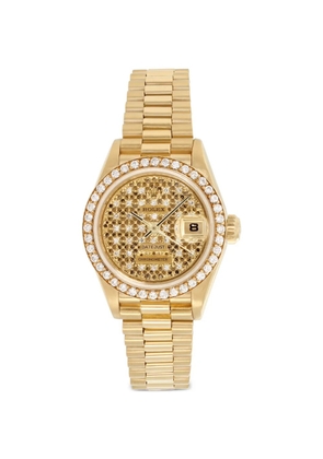 Rolex diamond pave 26mm watch - Gold