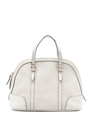 Gucci Pre-Owned 2016-2026 Medium Microguccissima Nice Dome satchel - White
