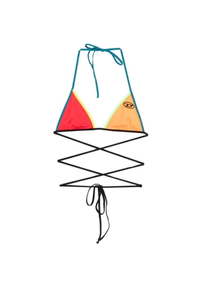 Diesel logo-detail tie bikini top - Red