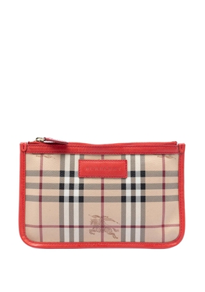 Burberry Pre-Owned 2000-2017 Haymarket Check Coated Canvas pouch - Brown