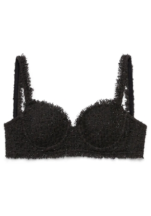 Balenciaga bustier tweed cropped top - Black