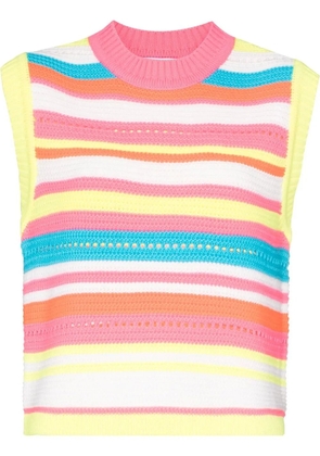 Mira Mikati striped knitted vest - Pink